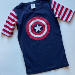 Hanna Andersson Marvel Captain America Pajama Shirt Size US 10 (140 cm)